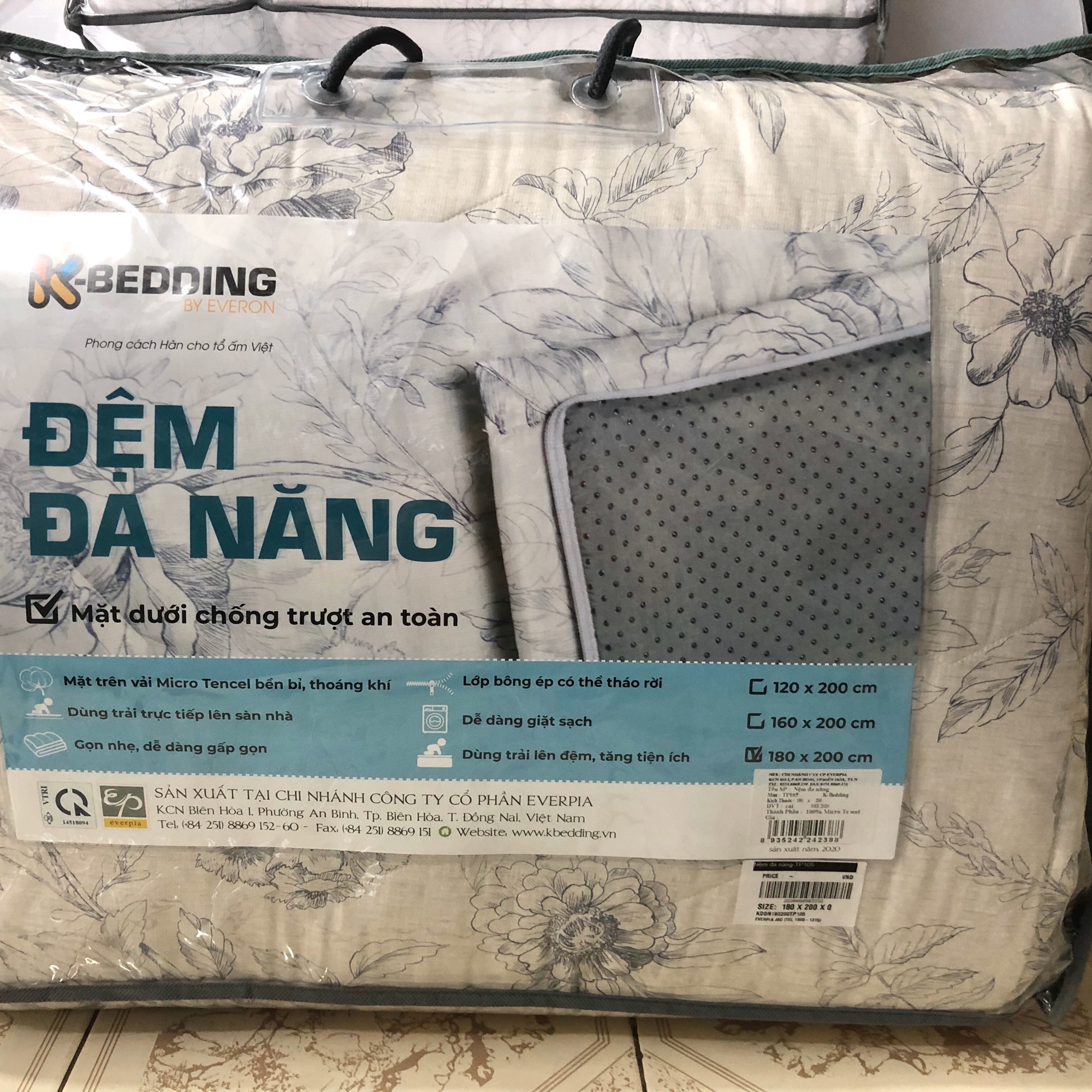 Đệm đa năng Micro Tencel Everon 1m6x2m