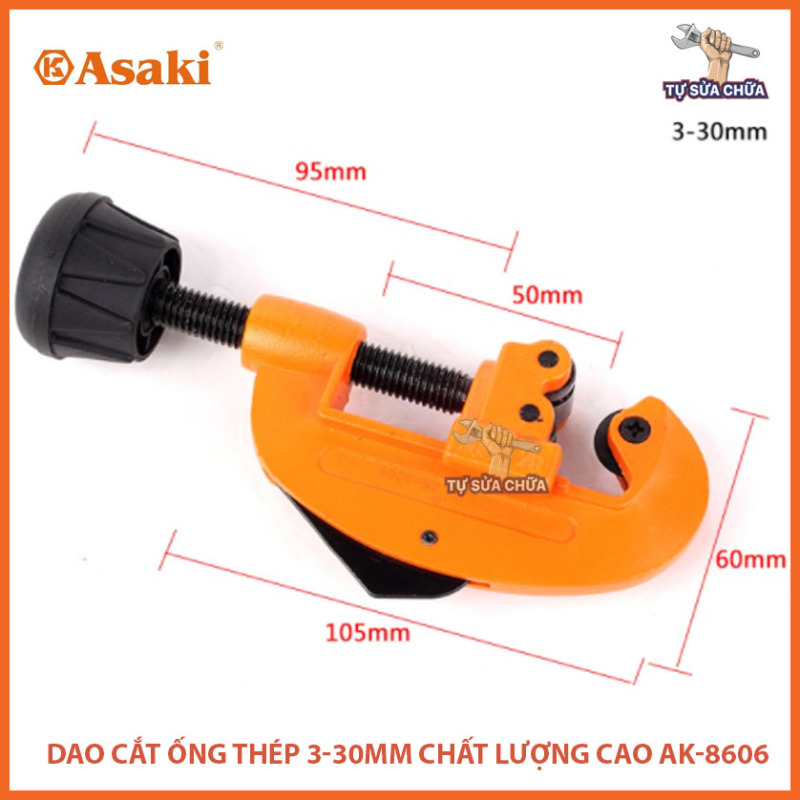 Dao chuyên cắt ống đồng, ống nhôm, ống thép, kim loại mỏng siêu sắc, chất lượng cao chính hãng ASAKI nhiều kích thước
