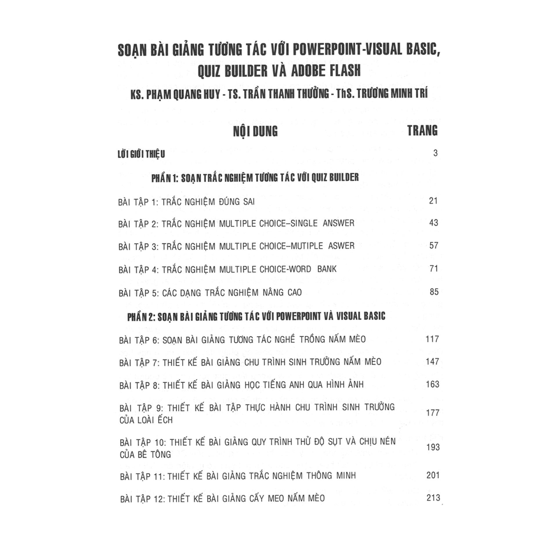 [HCM]Soạn Bài Giảng Tương Tác Với PowerPoint Visual Basic (VBA) Quiz Builder Adobe Flash
