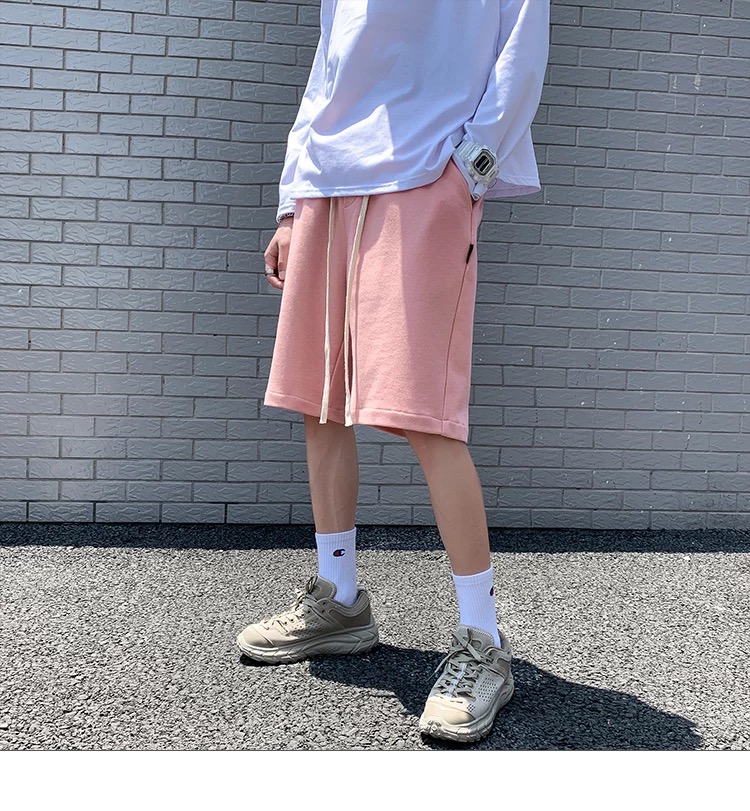 Quần short đùi trơn nam nữ basic chất Cotton thấm hút form Unisex