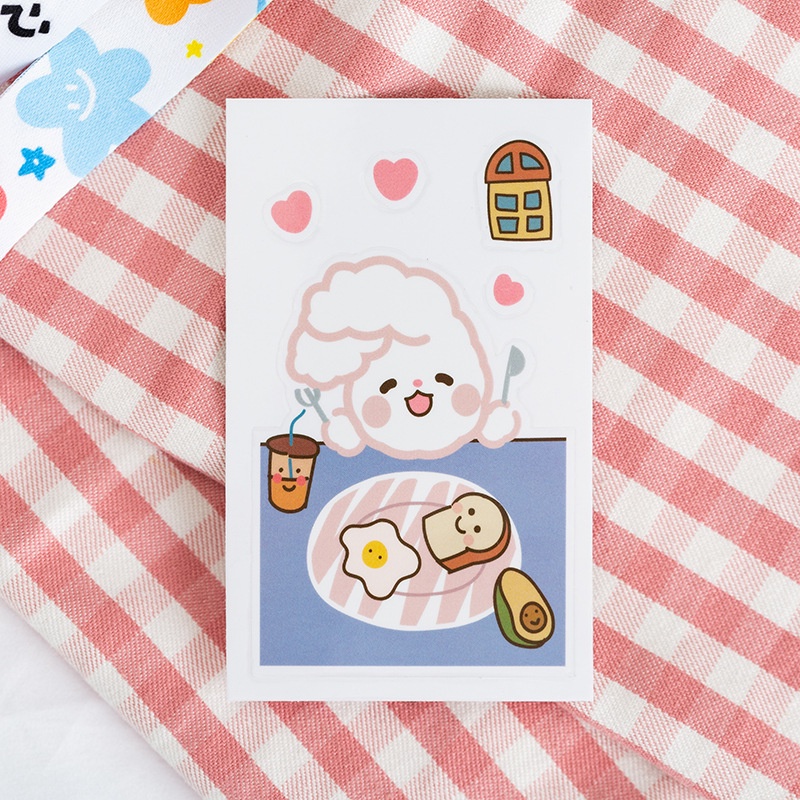 Tờ hình dán sticker PVC chống nước dễ thương trang trí bình nước, sổ tay, hộp nhựa ST259