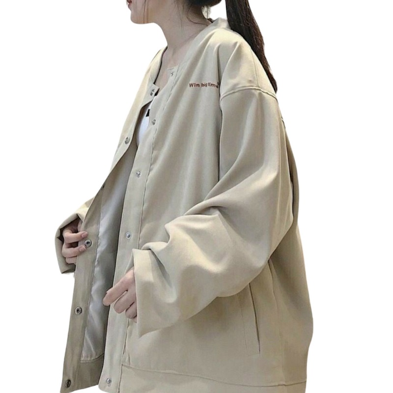 Áo Khoác Dù Bomber Cúc bấm