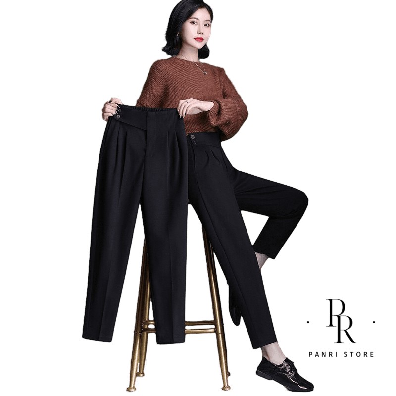 QUẦN BAGGY CẠP LỆCH 2 KHUY,CẠP SAU CHUN CO GIÃN