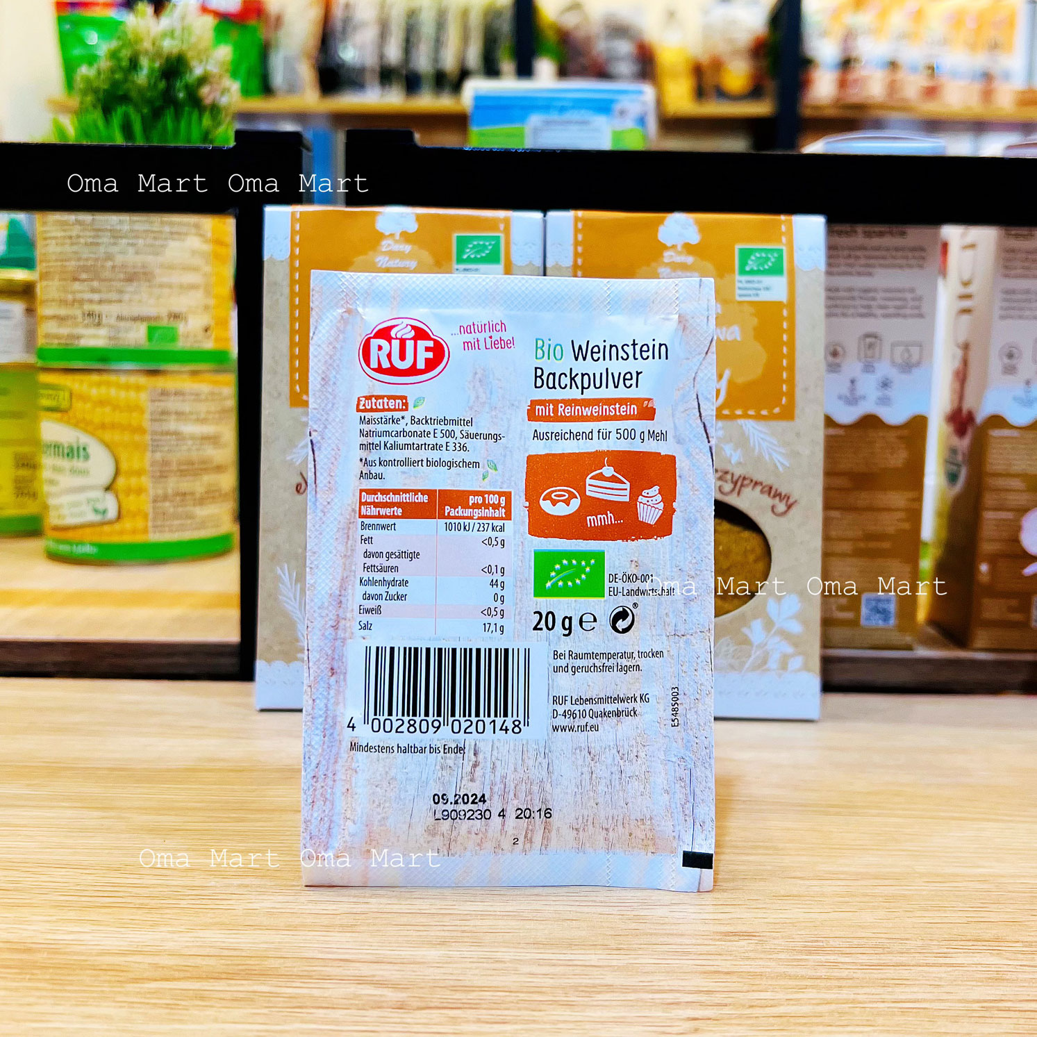Baking powder organic RUF 20g-Germany