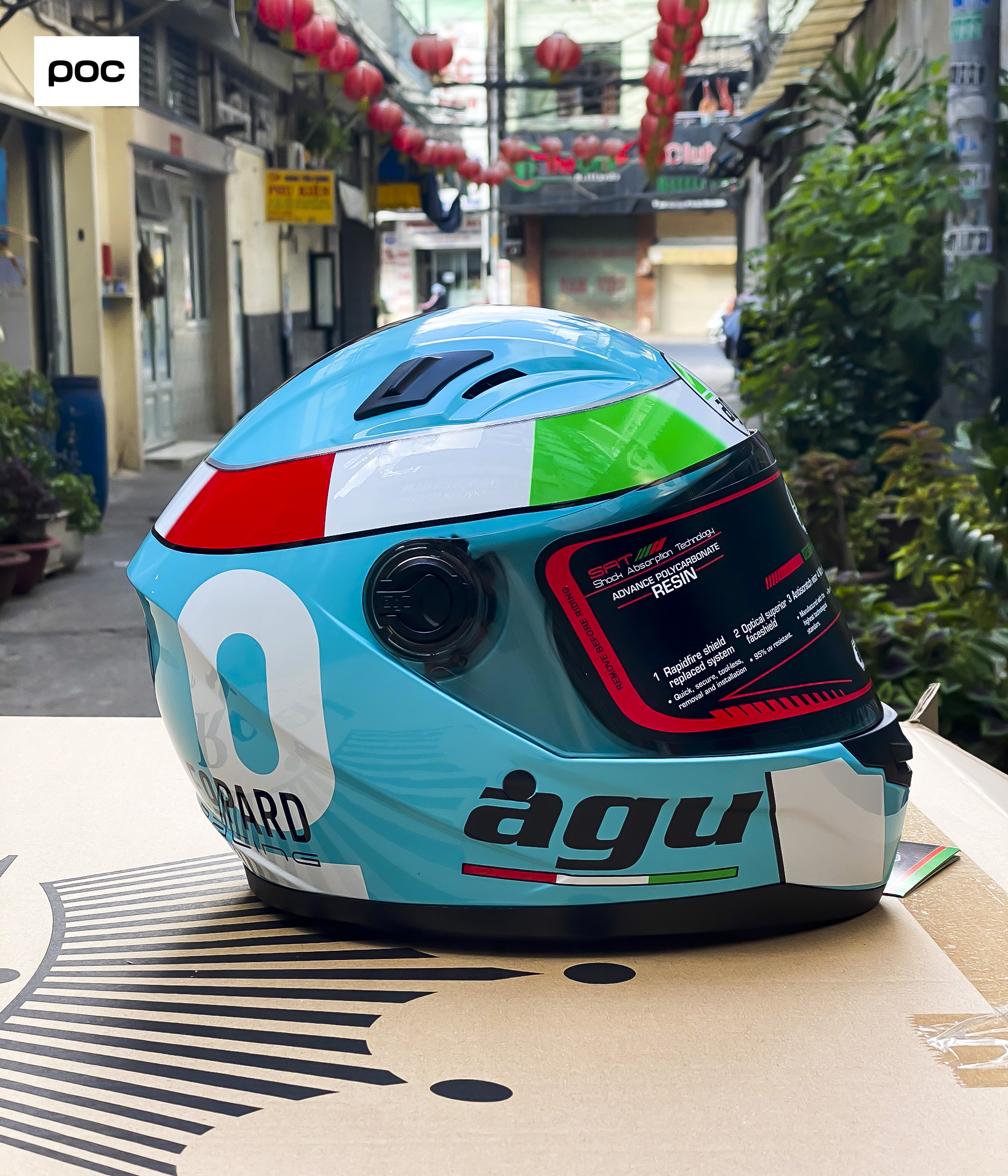 Nón bảo hiểm fullface agu tem leopard mới nhất 2023