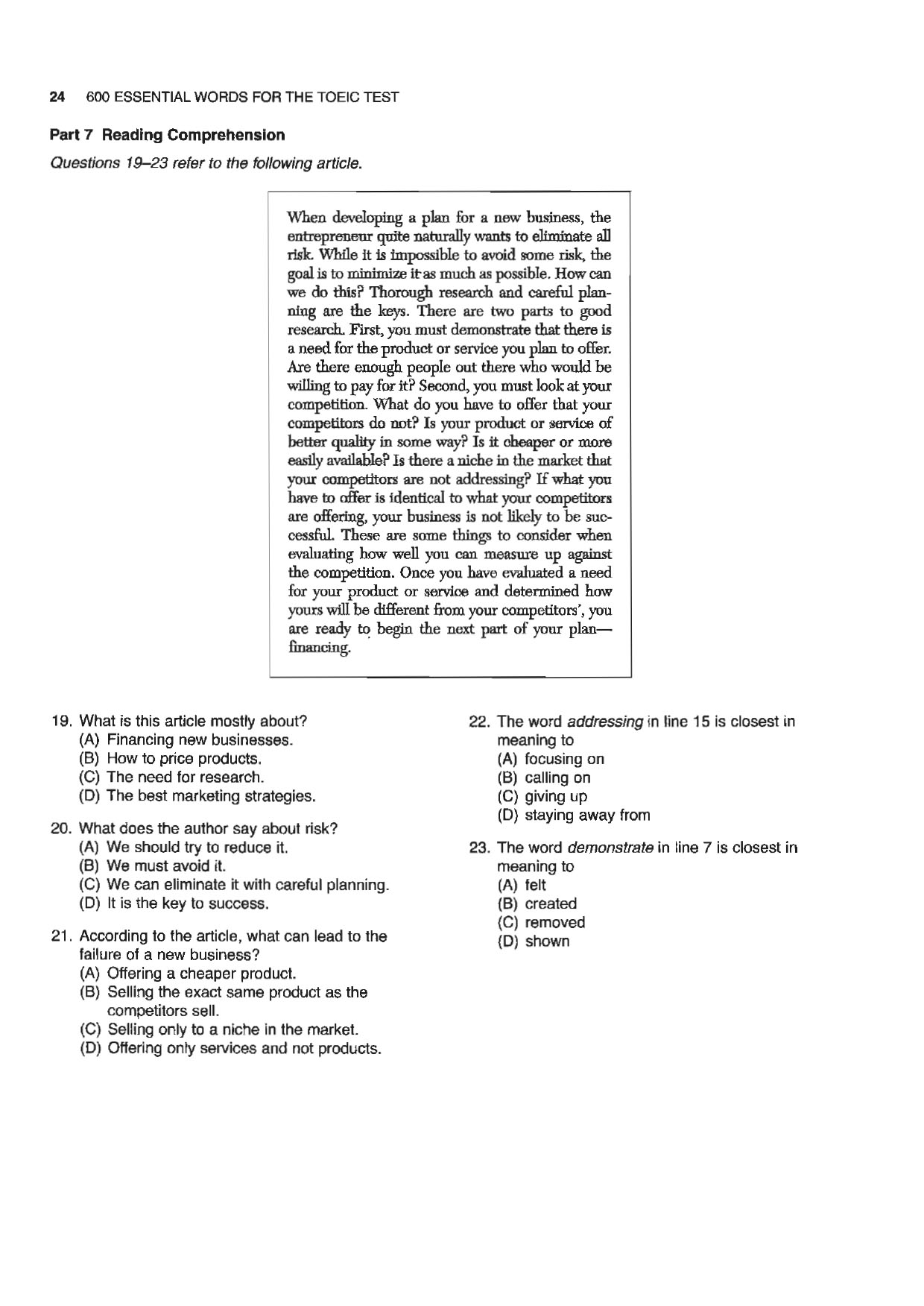 sách 600 Essential Words for the TOEIC (Sách đen trắng)