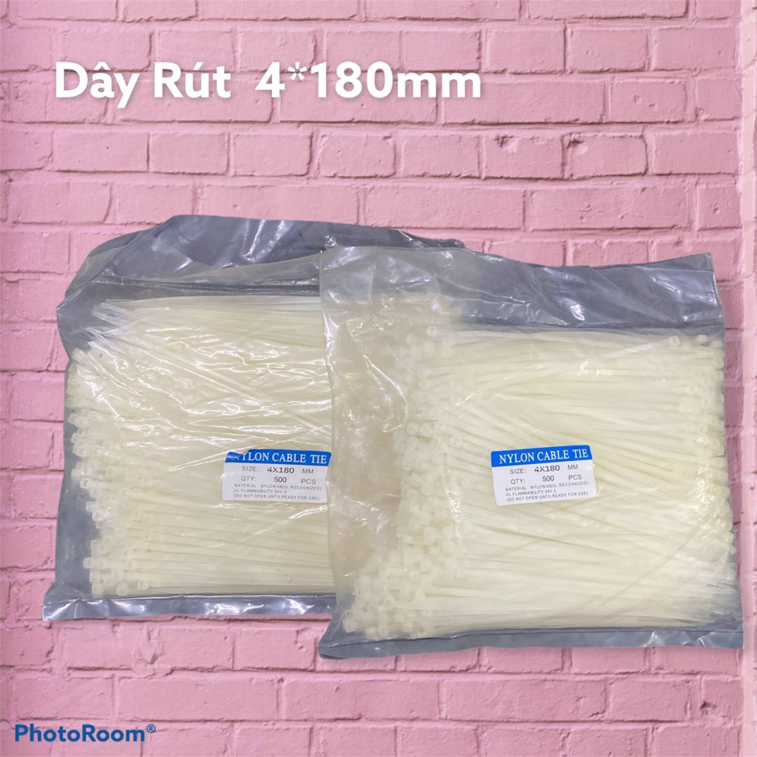Dây rút nhựa 4*180mm ( ĐÓNG GÓI 1 BỊCH GỒM 500 SỢI DÂY RÚT )