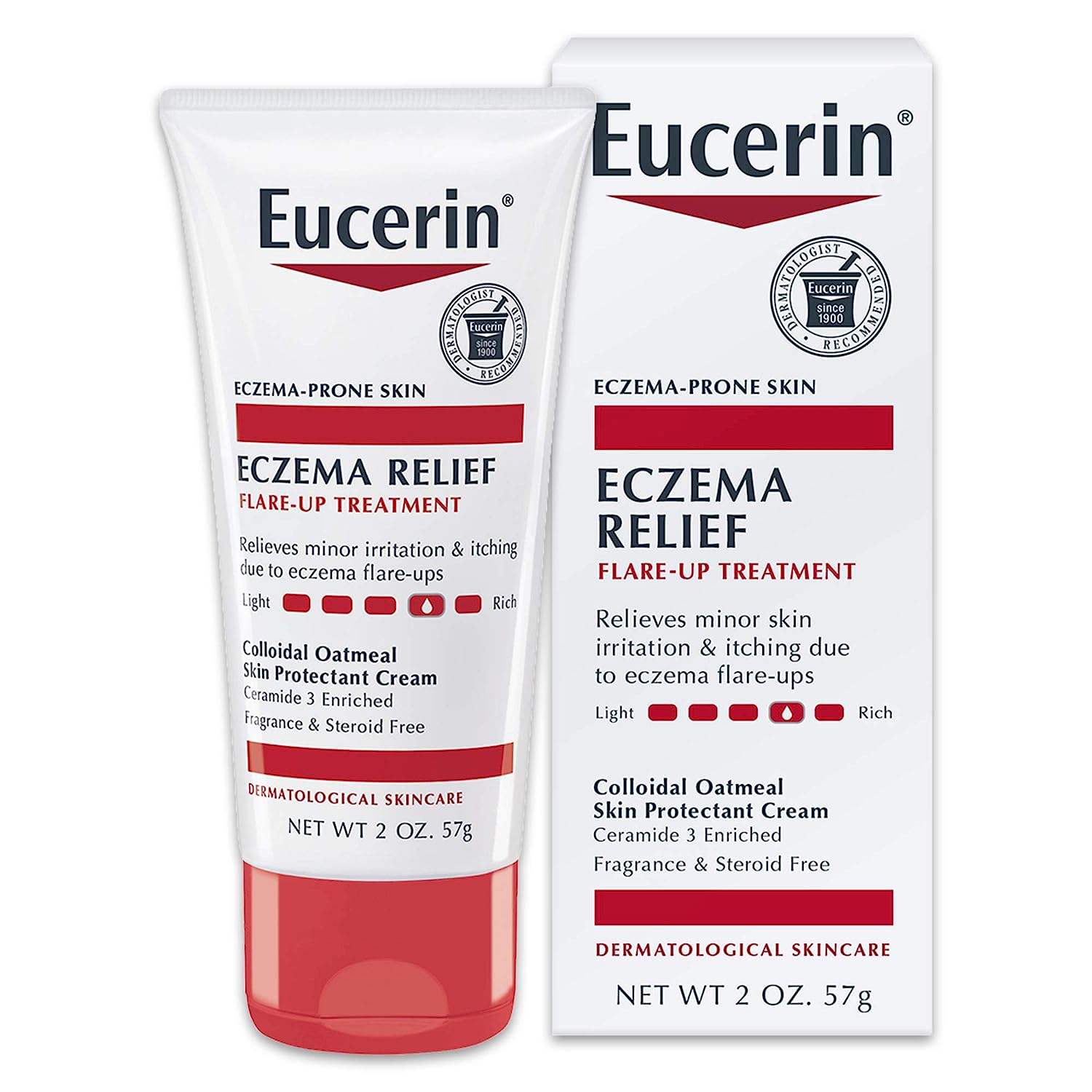Kem Dưỡng Ẩm Cơ Thể Làm Dịu Da Khô, Ngứa, Viêm Da Do Chàm Eucerin Eczema Relief Body Cream 141g, 226g, 396g USA