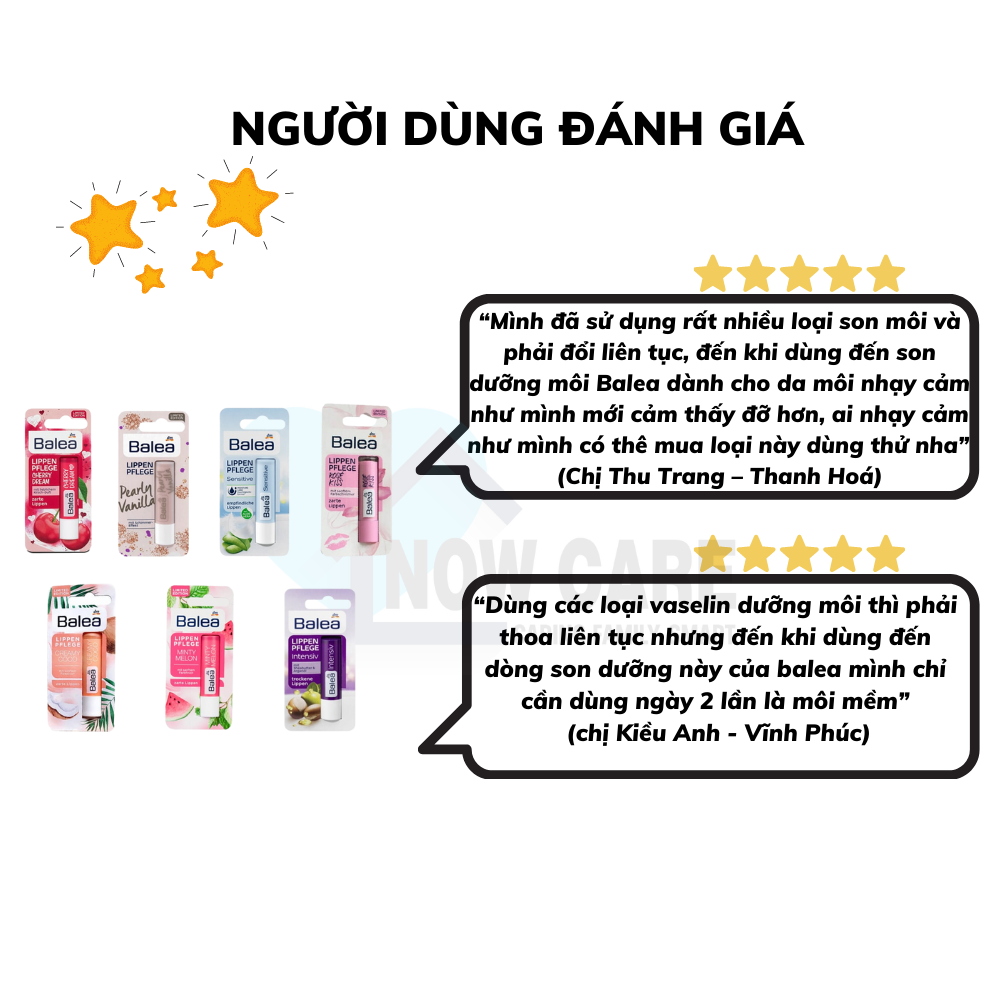 Son dưỡng môi Balea nội địa Đức mix màu