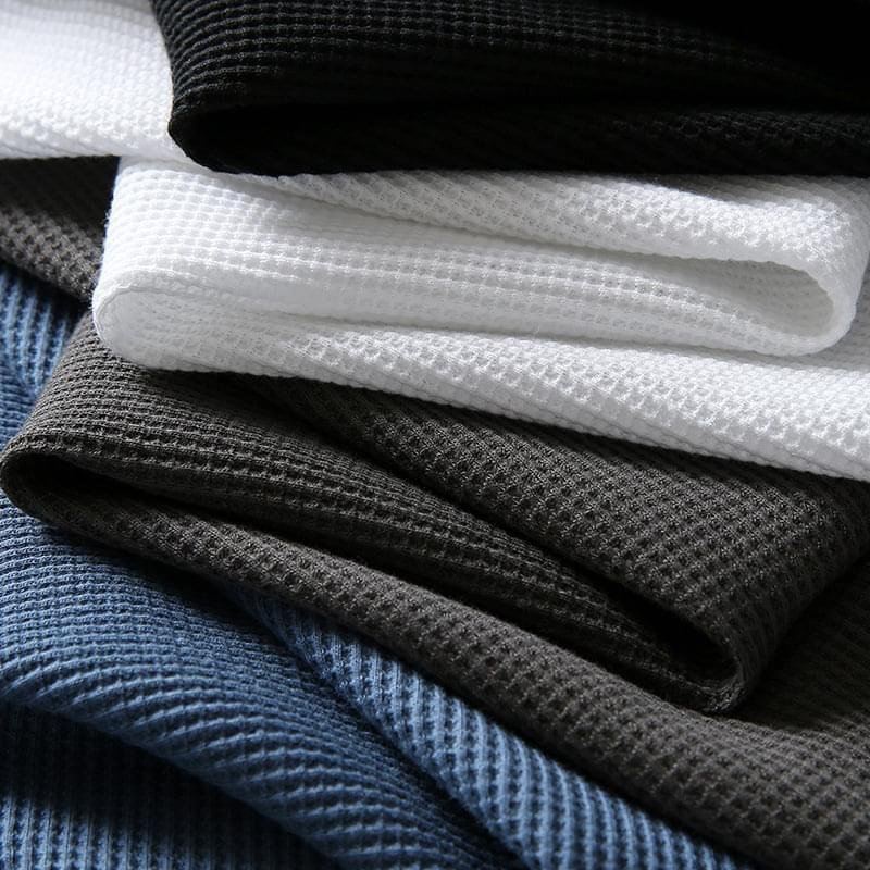 Áo phông nam tay ngắn cổ tròn chất thun cotton tổ ong co giãn 4 chiều mặc cực mát - AhStore