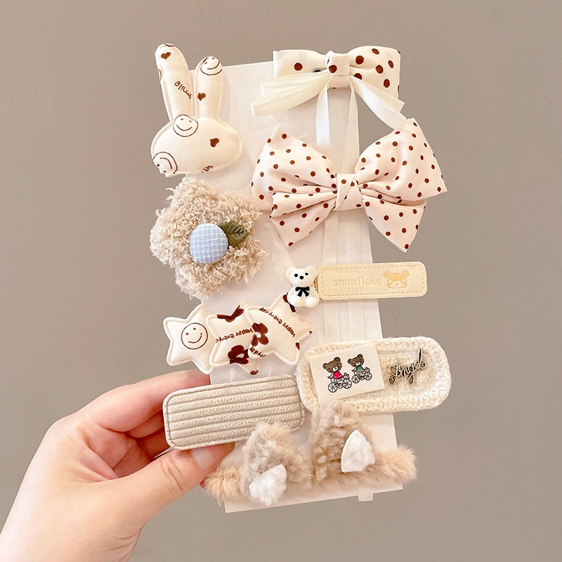 Bộ Kẹp Tóc Nơ Dễ Thương Cho Bé Gái