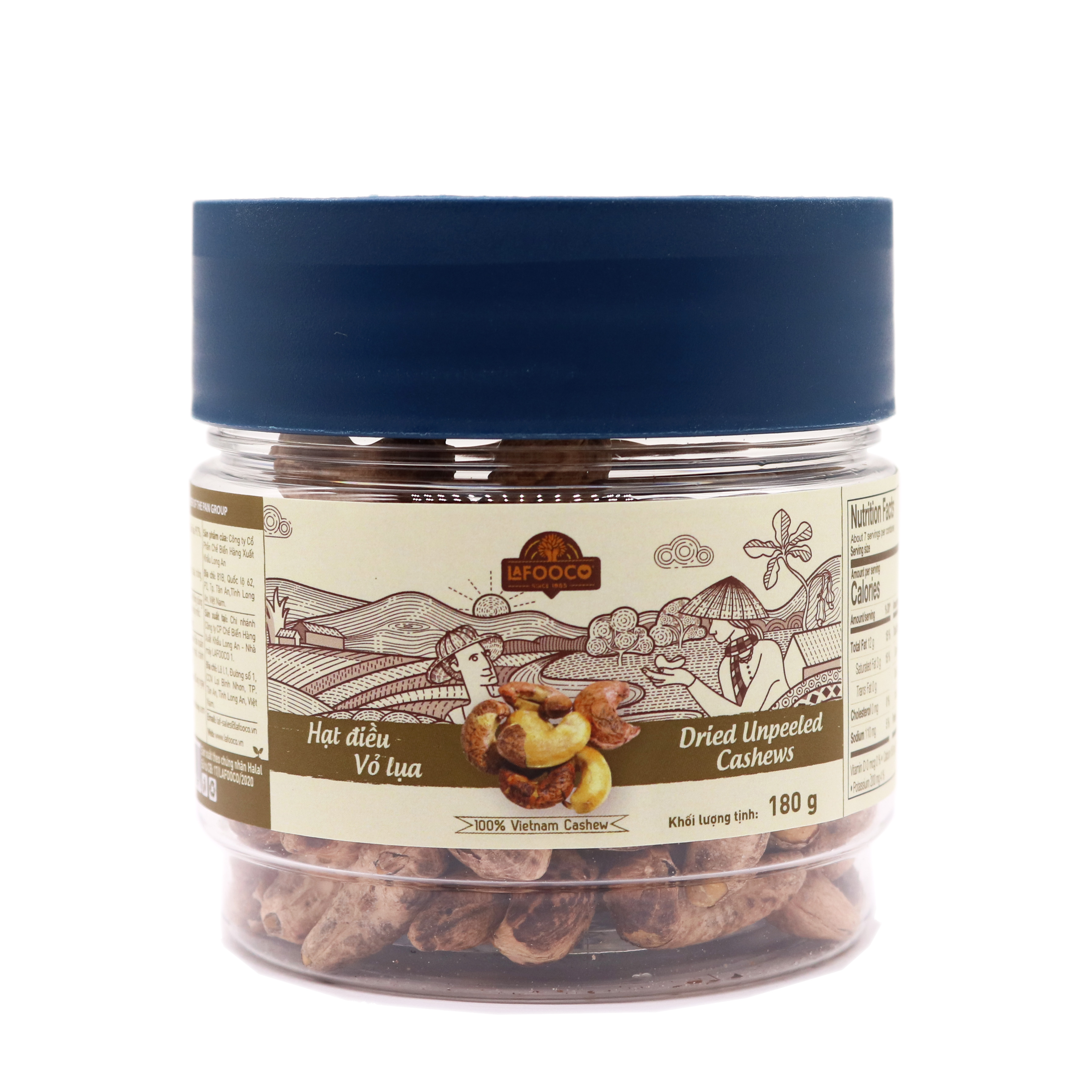 Hạt Điều Vỏ Lụa LAFOOCO hủ 180g
