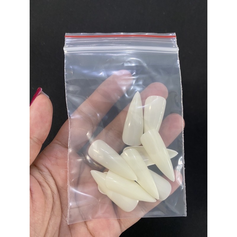 [HCM]Móng úp form nhọn dài chuyên úp móng tay ( bán lẻ / gói 20 móng full size từ 0-10 )