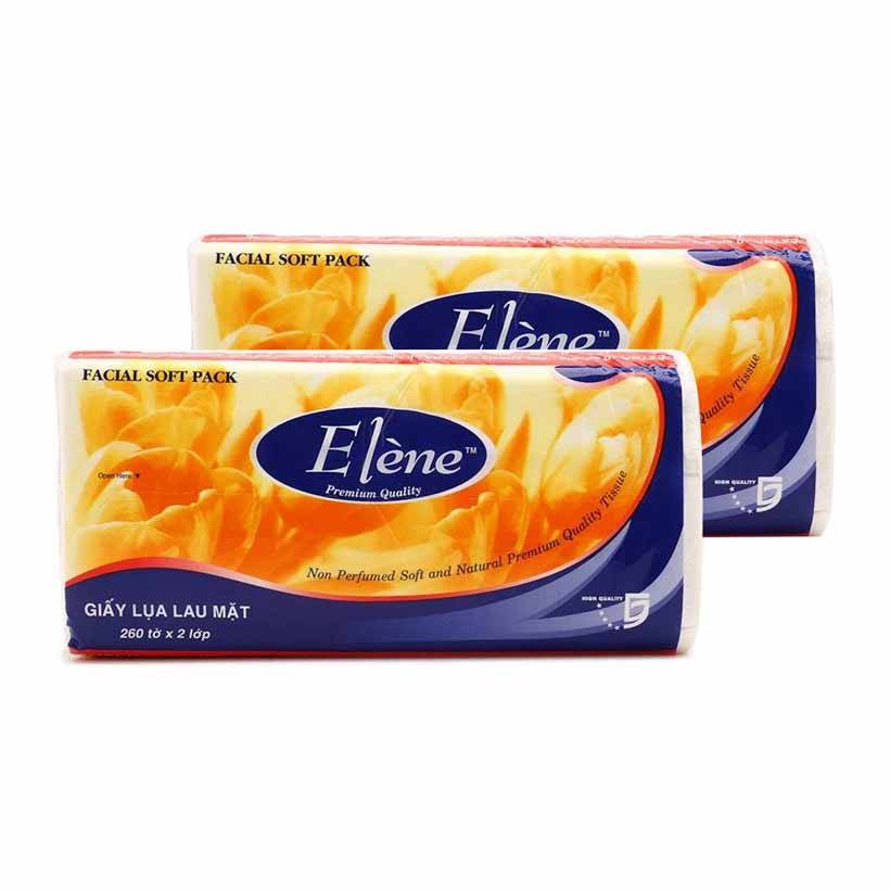 Khăn Giấy Lụa 2 Lớp Elene Gói 260 tờ