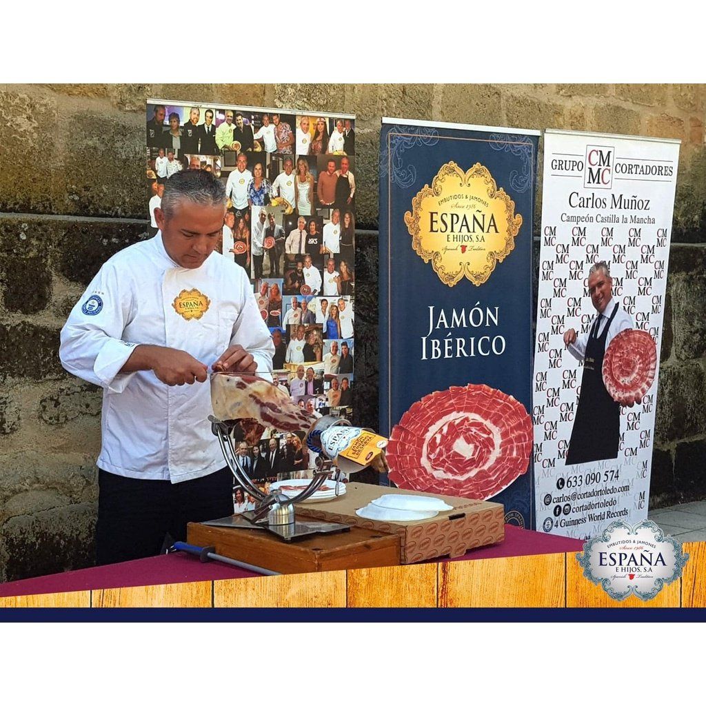 Đùi heo muối Espana Mini Jamon Curado Tây Ban Nha 1kg, heo trắng ủ muối 16 tháng xông khói, quà tết