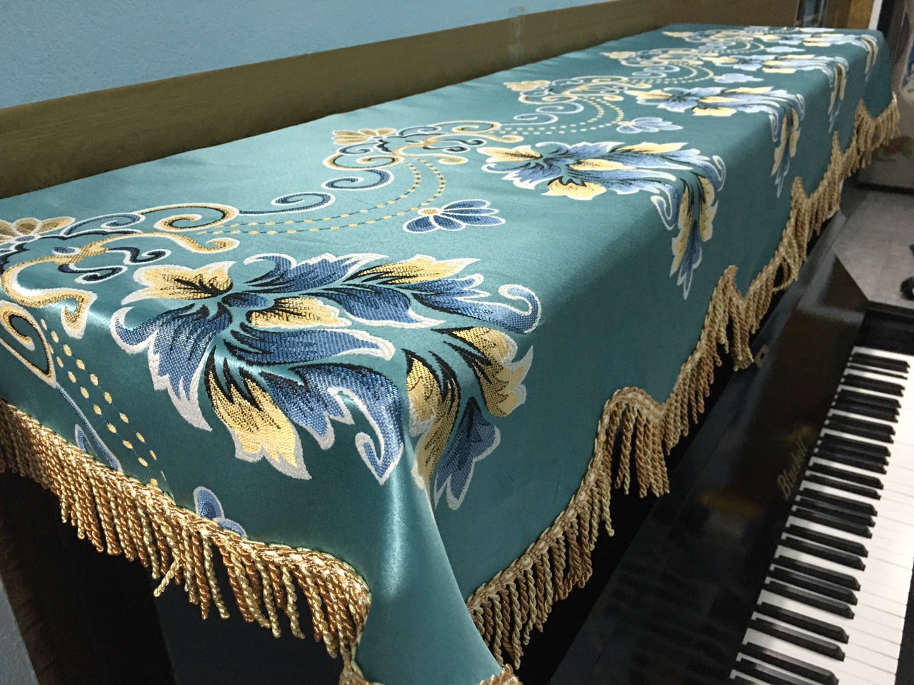 [HCM]KHĂN PHỦ ĐÀN PIANO CƠ GẤM THÊU - 310L