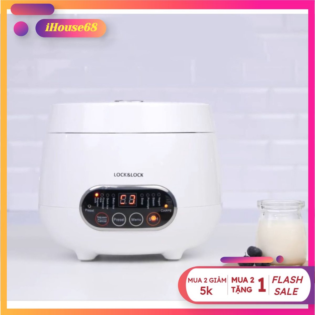 [Chính Hãng] Nồi Cơm Điện Mini siêu tiện lợi 0.8 lít Lock&Lock - EJR326