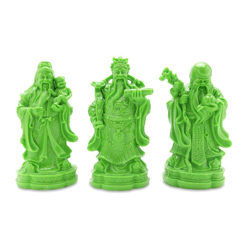 [HCM]Tượng Đá Phúc Lộc Thọ cỡ nhỏ màu xanh