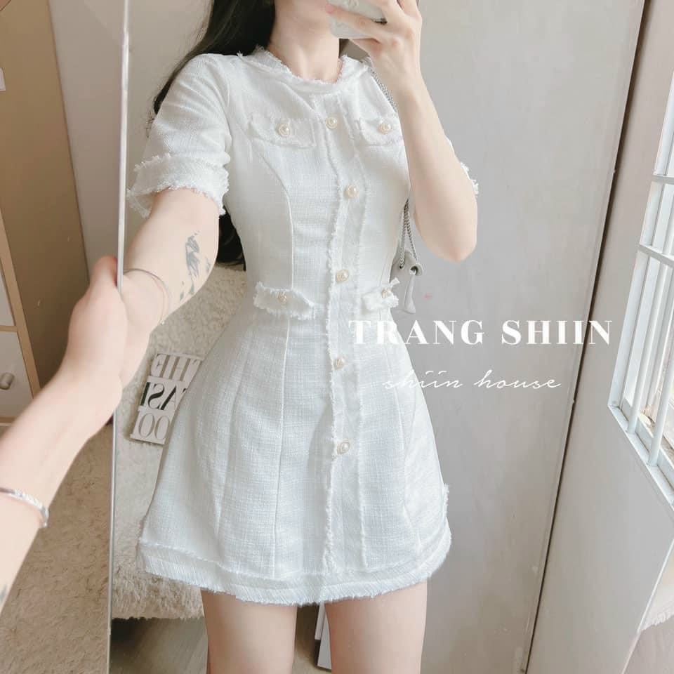 Đầm lenin nút ngọc cổ bèo phong cách tiểu thư sang chảnh, chuẩn phong cách hàn quốc. chất vải đẹp, thiết kế đơn giản, cực kì tôn dáng.