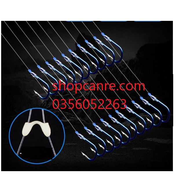 combo 10 bộ thẻo lưỡi đôi câu đài câu đơn buộc sẵn