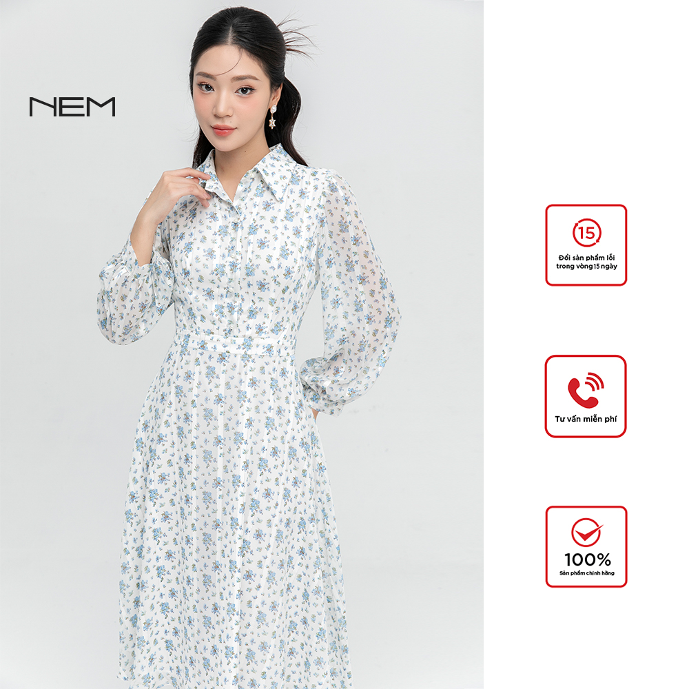 Đầm công sở nem fashion tay dài d41272