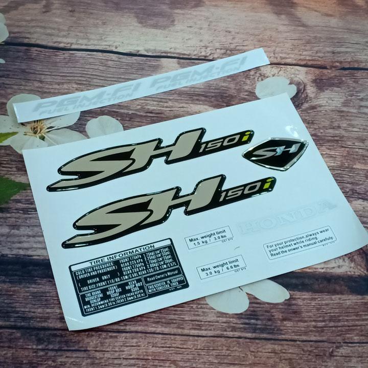 [SIÊU PHẨM] Trọn bộ tem nổi dành cho xe SH 150i màu BẠC với chất liệu cao cấp trang trí xe đẹp như mới OX264