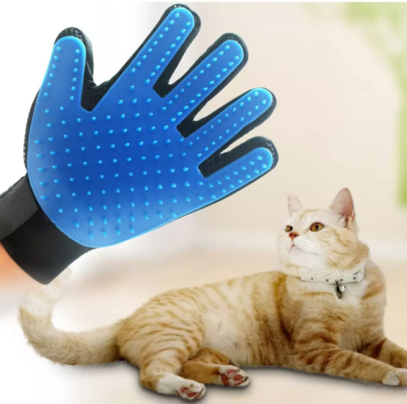 Găng tay lấy lông chết - găng tay tắm cho chó mèo, chải lông chất liệu cao su cho thú cưng_BL012