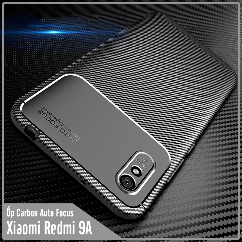 Ốp lưng cho Xiaomi Redmi 9A chống sốc Carbon