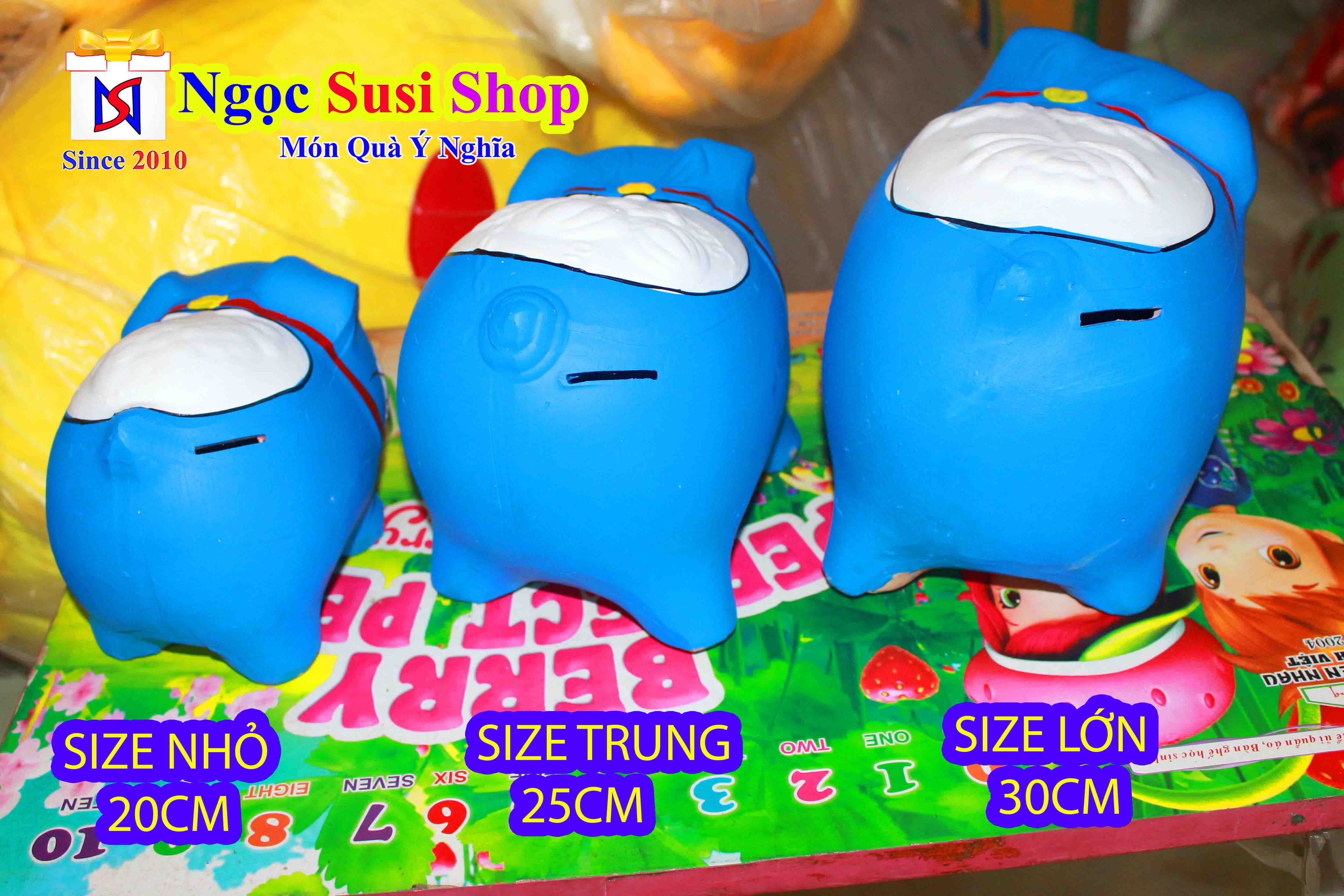 [Cực Đẹp] HEO ĐẤT TIẾT KIỆM DOREMON ĐÔRÊMON SIÊU CUTE [ MUA CHỌN SIZE]