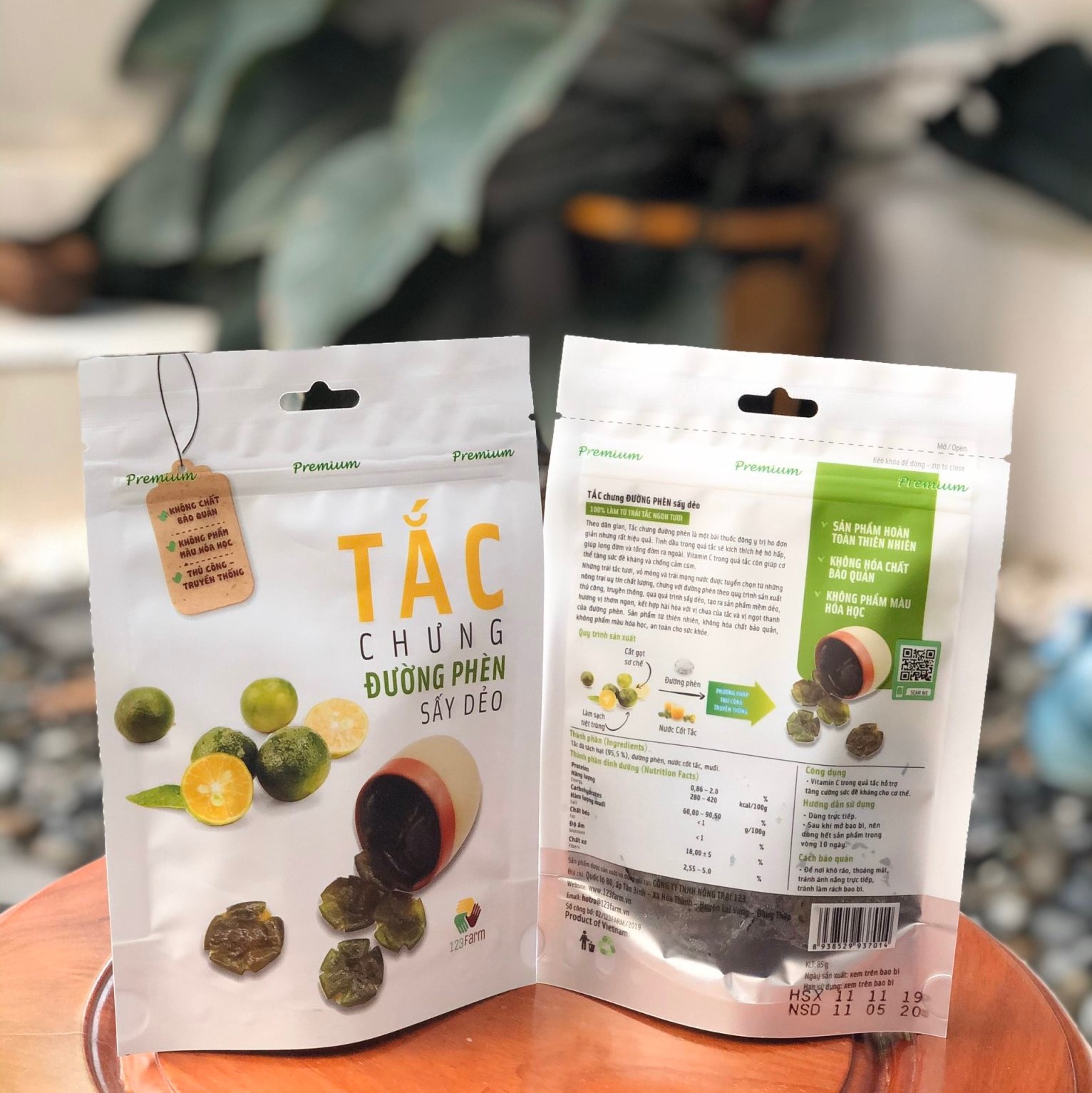[DATE MỚI] TẮC chưng Đường Phèn sấy dẻo 85G - 123Farm