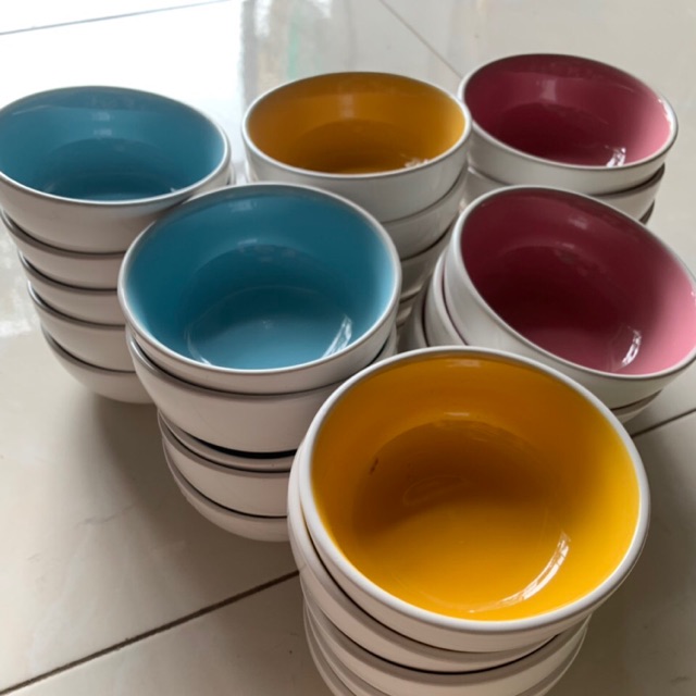 Chén ăn sứ cho Hamster - Trắng xanh