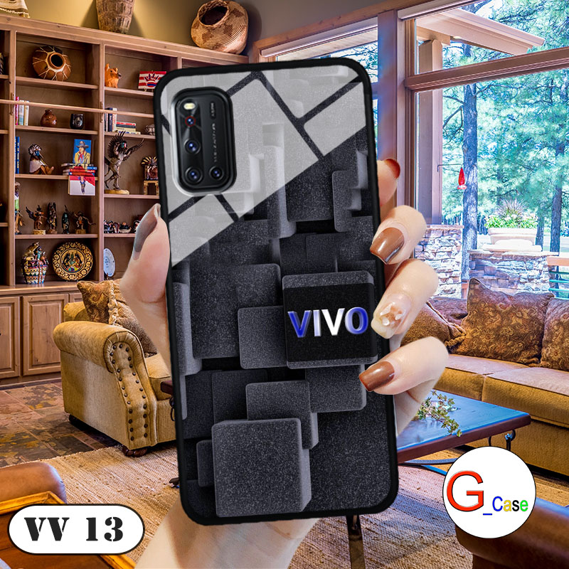 Ốp lưng VIVO V19 - lưng kính in logo hãng điện thoại