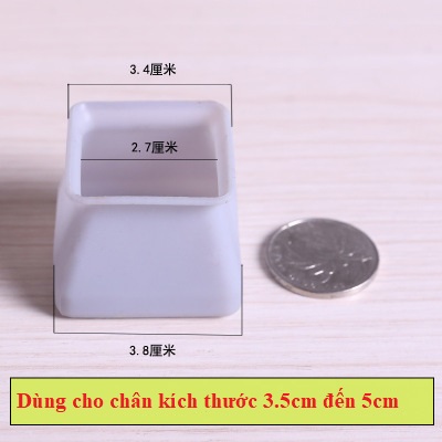 [ĐỦ SIZE] Set 4 Vỏ bọc chân bàn ghế bằng silicon dày chống xước sàn giảm tiếng ồn