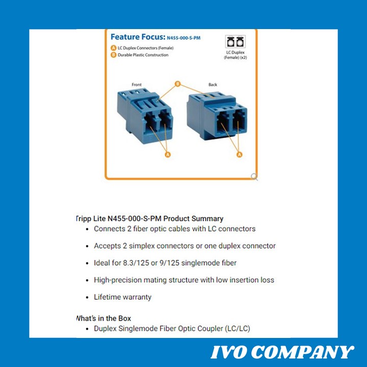 [HCM]Khớp Nối Đầu Sợi Quang Coupler LC Đôi
