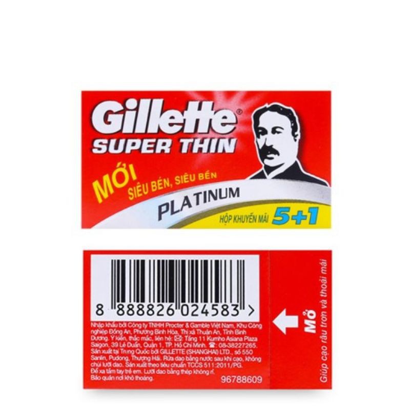 LƯỠI LAM GILLETTE SUPER THIN HỘP 5 X 20