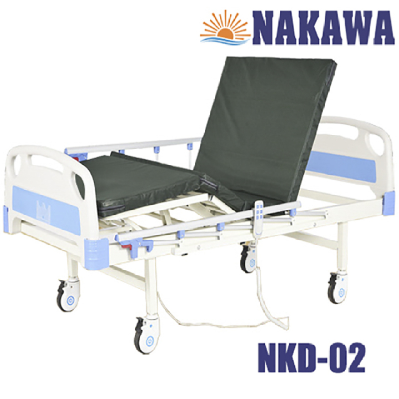 Giường bênh nhân điện 2 chức năng NAKAWA NKD-02,[Giá 10.990.000], giường y tế điện 2 chức năng, giường bệnh viện điện cơ, thiết bị y tế chăm sóc người bệnh, giuong benh nhan dien 2 chuc nang, giuong y te dien, giuong benh vien cao cấp