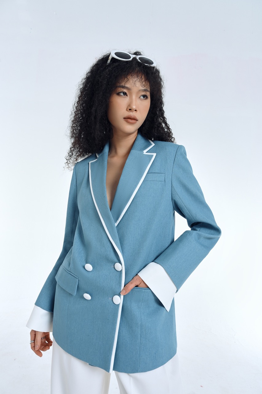 Áo blazer oversize cá tính - ESTHER STUDIOS Louis Blazer - Denim