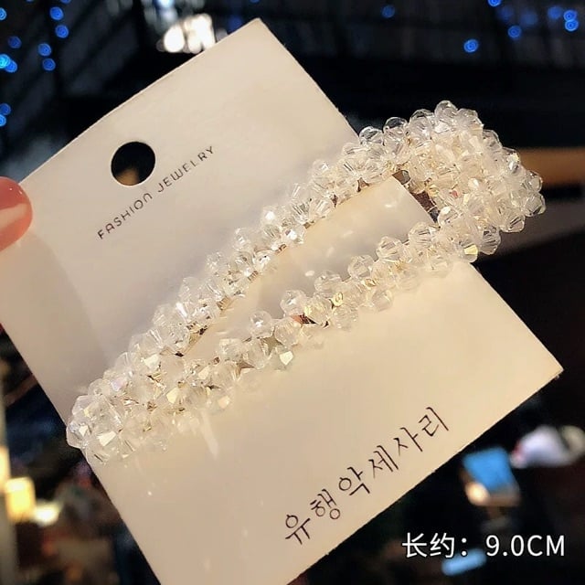 Kẹp mái tóc pha lê phong cách Hàn Quốc