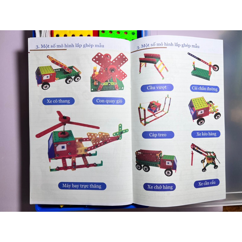 Bộ lắp ghép, lắp ráp mô hình kỹ thuật lớp 4,5 ( môn Công Nghệ)