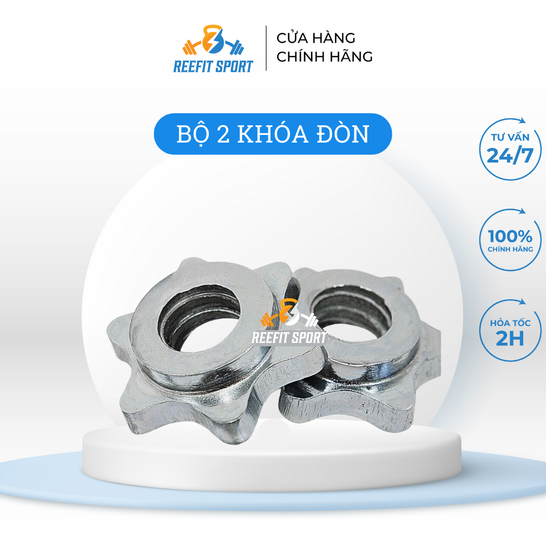 Bộ 2 cái chốt đòn tạ bằng gang