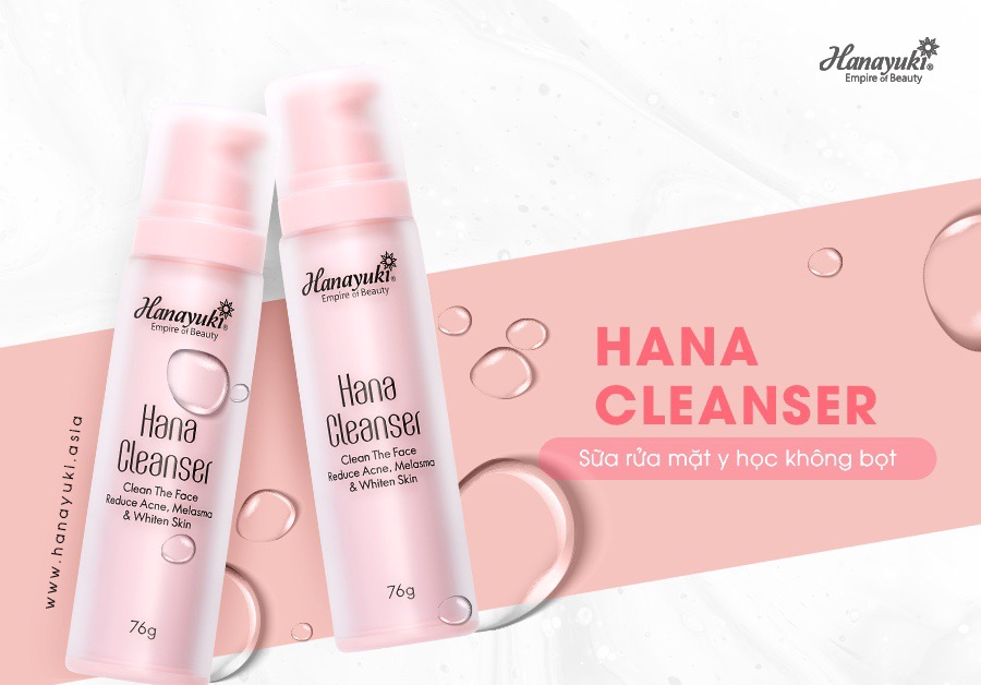 [HCM]Sữa Rửa Mặt Hanayuki Mini 76g