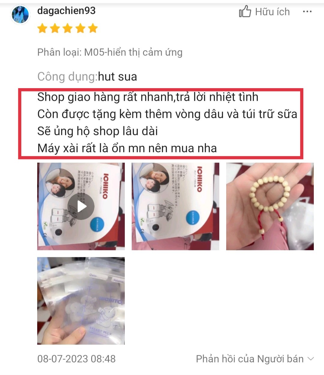 [Phiên Bản M05 Mới nhất] Máy Hút Sữa Điện Đôi ICHIKO Nhật Bản(masssage;Kích sữa;Vắt Kiệt)