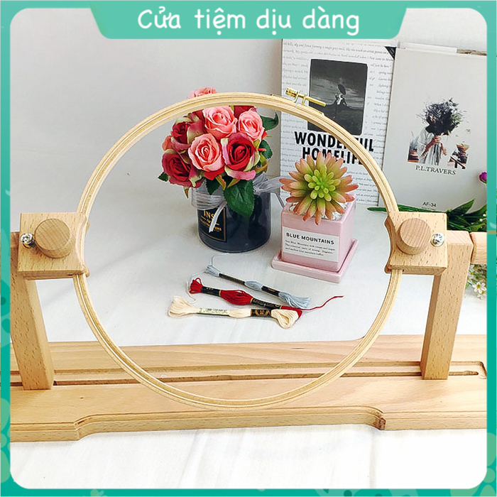 Dụng cụ kẹp khung thêu để bàn bằng gỗ