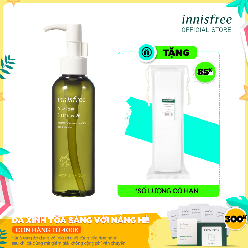 Dầu tẩy trang dưỡng ẩm từ olive innisfree Olive Real Cleansing Oil 150ml cao cấp