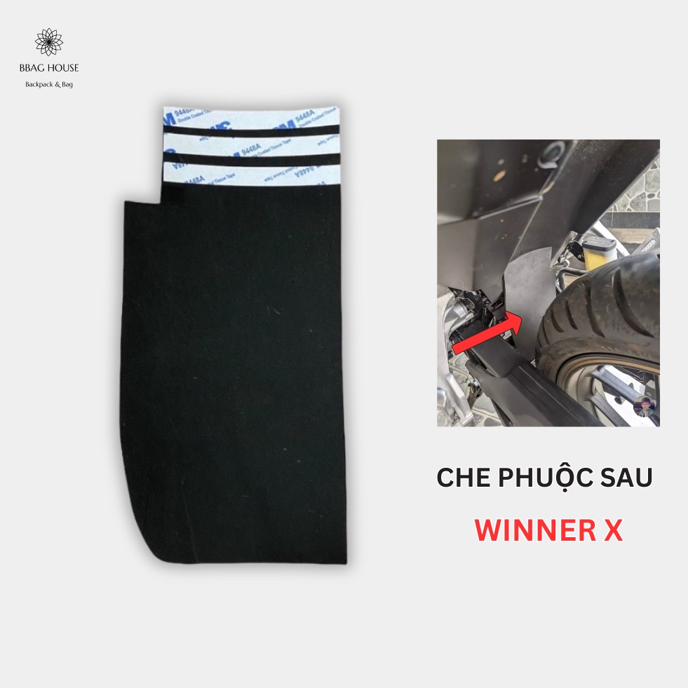 Miếng dán chắn bùn phuộc sau xe Winner