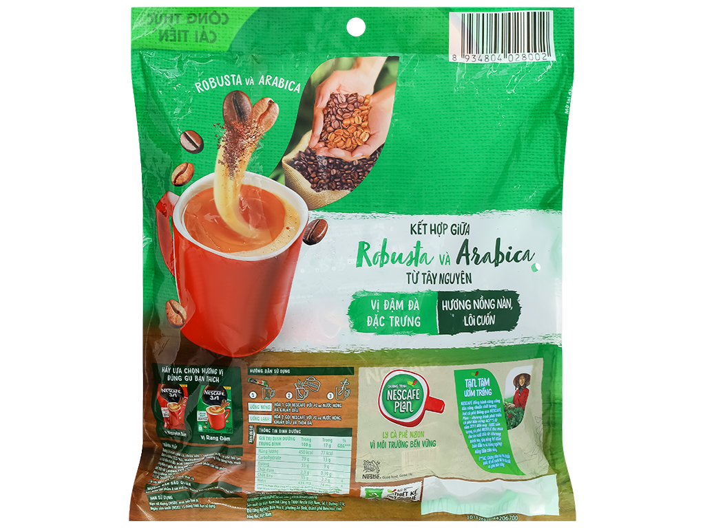 Cà phê sữa NesCafé 3 in 1 đậm vị cà phê 782g - BAT MUOI