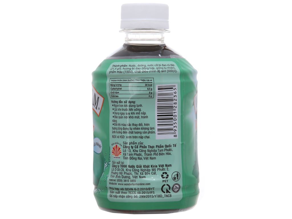 Trà Bí Đao 1 Lốc 6 Chai 280 ml - Vinhmart