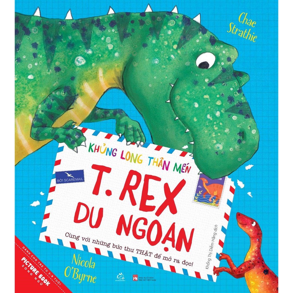 Sách tranh song ngữ Khủng long thân mến - T.Rex du ngoạn