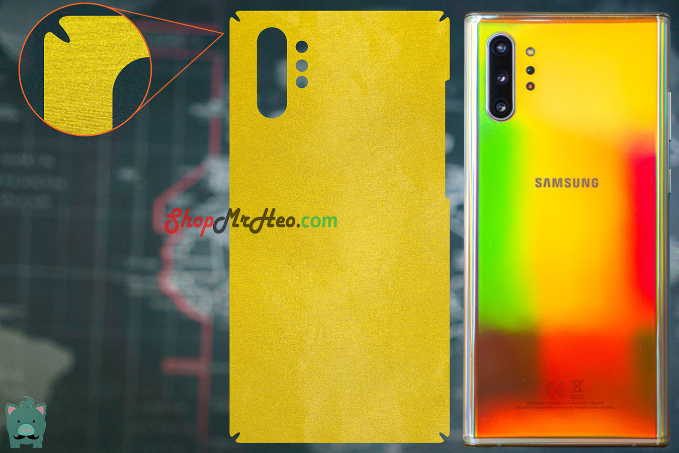 Skin Dán Mặt Sau Lưng Vân Nhôm Samsung Galaxy Note 10 - Note 10 Plus