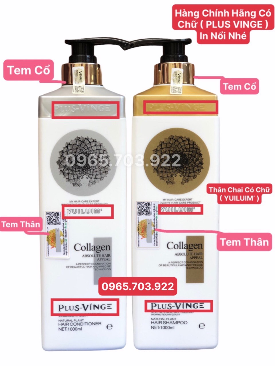 Gift Essential Oil-Collagen Conditioner Vinge1000ML X 2
